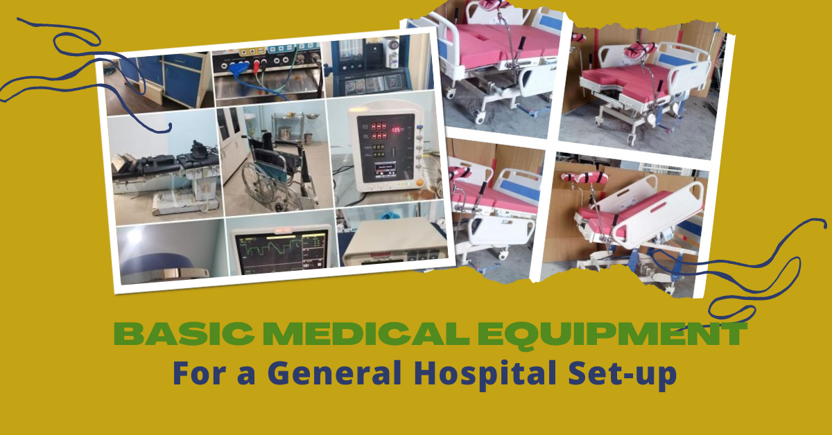 Basic common medical equipment list required in a hospital