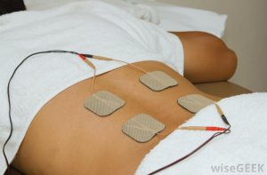 transcutaneous electrical nerve stimulation (TENS) or Electrotherapy